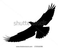 Bird With Wings Spread Drawing Hawk Flying Stock Vectors Vector Clip Art Eagle Silhouette Birds Of Prey Bird Of Prey Tattoo