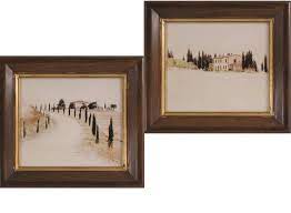 Le Cornici In Legno Massello Di Colore Noce Con Interno Dorato A Foglia Sono Adatte Ad Arredamenti In Stile Classico I Cornici Interni Dorati Cornici In Legno