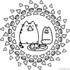 Print them all for free and have a kitty party! Pusheen Coloring Pages Coloringall