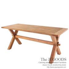 The beauty of teak furniture is usually matched by it's price. High Quality Teak Minimalist Dining Table Furniture Craftsman Indonesia