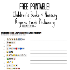 Free Printable Children Books Nursery Rhymes Emoji Childrens