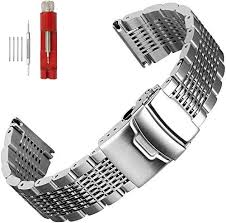 Huawei Watch Stainless Steel With Stainless Steel Mesh Band Enjoy Exclusive For Solid Mesh Stainless Steel Bracelets 20mm 22mm 24mm Watch Bands Deployment Buckle Brushed Polished Strap Men Women Online Top10ideas Watch Bands Stainless Steel Bracelet Stainless Steel Watch