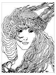 The most beautiful, sad and romantic coloring sheets. Art Nouveau From Climax Art Nouveau Adult Coloring Pages