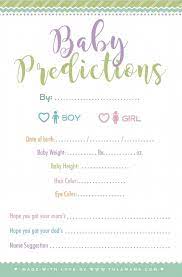 Strictly Baby Shower Activities Not Games In 2021 Baby Prediction Cards Baby Shower Activities Baby Prediction