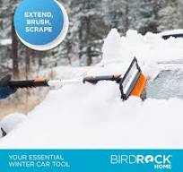 Snow MOOver Escova de neve extensível de 99 cm com raspador de gelo  destacável para carro | rodo de 28 cm de largura e cabeça de cerdas |  Tamanho: ...