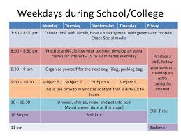 Best Time Table For School College Students Chetchat