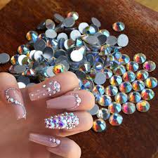 1440x Flat Back Nail Art Rhinestones Glitter Crystal Gems 3d Tips Decor Diy Ebay Fashion Nail Art Rhinestones Rhinestone Nails Best Nail Art Designs