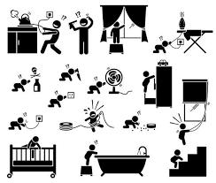 Home House Safety Security Hazard Children Child Baby Etsy In 2021 Home Safety Safety And Security Stick Figures