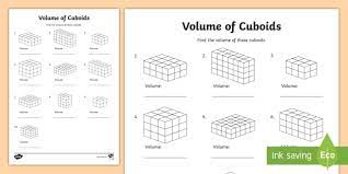 If the length, width and height are all whole numbers, how many different sets of measurements can you find? Ks2 Volume Of Cuboids Worksheet Primary Resources