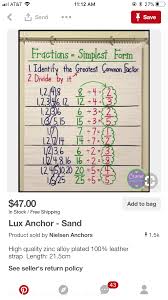 Pin By Tara Higdon On Math Ideas Simplest Form Fractions Greatest Common Factors Simplest Form