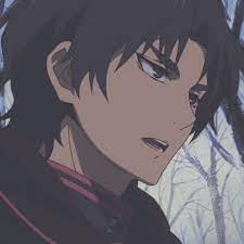 Her hair forms fringes that sweep from either side. Guren Ichinose Icons Aesthetic Anime Anime Drawings Boy Black Haired Anime Boy