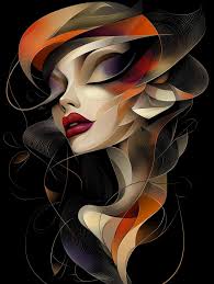 FRACTURED PLANES Abstract Portrait