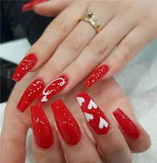 39 valentine's day nail designs that. 45 Adorable Heart Valentines Day Nail Designs In 2020 In 2021 Valentine S Day Nail Designs Valentines Nails Pink Sparkle Nails