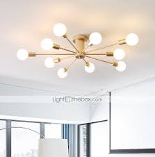 Both fixture styles are a good solution for low ceilings and can also be installed in bedrooms, living rooms, closets, and laundry rooms. 103 98 10 Light 90 Cm Flush Mount Lights Metal Linear Painted Finishes Country Modern 110 120v 220 240v E26 E27 Gold Ceiling Light Semi Flush Mount Lighting Metal Ceiling