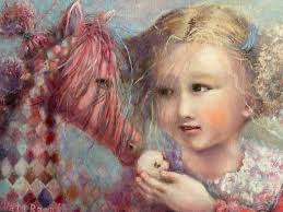 Original romanticism children oil paintings For Sale