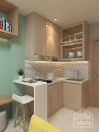 Agar sentuhan monokrom semakin terlihat, anda dapat memilih aksen batuan granit atau marmer untuk dinding dan lantai selain warna putih polos. Ciptakan Kesan Damai Ini 7 Inspirasi Desain Kitchen Set Minimalis