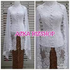 Idea baju akad nikah dan bertunang. Set Kebaya Akad Nikah Putih Kebaya Pengantin Kebaya Modern Lazada Indonesia