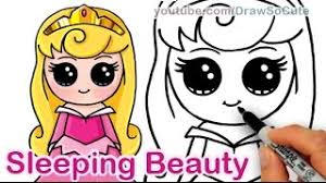 How To Draw Disney Sleeping Beauty Aurora Cute Step By Step Youtube