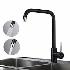 Homelody Spultischarmatur Kuche Schwarz Schwenkbar Mischbatterie Armatur Spule 2 Strahlarten Wasserhahn Spultisch Einhand Kuchenarmatur Einhandmischer Kuchenspule Von Real Ansehen