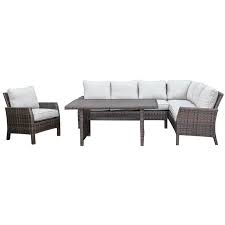 Arcadia 4 Piece Banguette Sectional With Chair Weekends Only Furniture And Mattress Outdoor Dining Set Outdoor Sectional Sofa Patio Dining