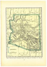 1927 Literary Digest Atlas Vintage Map Pages Arizona On One Side And Arkansas On The Other Side Arizona Map Map Art Vintage Maps