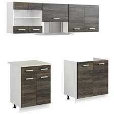 Vidaxl Vidaxl Meubles De Cuisine 5 Pcs Avec Hotte Aspect Wenge Rangements Placards Et Tiroirs Rue Du Commerce