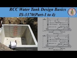 Overhead, on ground or underground water tanks. Design Of Rcc Water Tank Rcc Water Tank Design As Per Is 3370 Basic Details Of Water Tank Design Youtube
