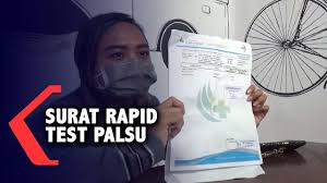 Surat Rapid Test Penumpang Travel Tujuan Bali Palsu Youtube