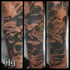 Maybe you would like to learn more about one of these? Genghis Realistic Skulls Hear See Speak No Evil Gold Stripe Tattoo