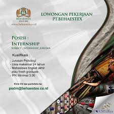 Scopri ricette, idee per la casa, consigli di stile e altre idee da provare. Lowongan Kerja Internship Pt Behaestex Gresik