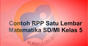 Rpp 1 lembar format word dan rpp 1 lembar format pdf. Contoh Rpp Satu Lembar Matematika Sd Mi Kelas 5 Materi Penjumlahan Pecahan Edukasiku Com