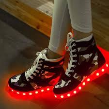 Glowing Platform Led Shoes Camouflage Simulation Light Up Shoes For Adults Luminous Women Winter Shoes Add Cotton Light Up Shoes Winter Shoes Glow Shoes