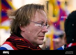 Jean-Patrick Gille supports the "Free Tibet" protest demonstration held in  Paris, France