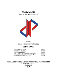Bisnis dengan menjunjung kode etik merupakan suatu unsur mutlak yang perlu dalam masyarakat modern. Makalah Etika Bisnis Dan Profesi