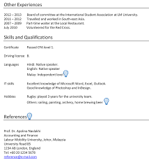 Portfolios/work samples are sometimes expected and should be noted on your resume. Malaysia Sample Cv Page 2 Careerprofessor Works