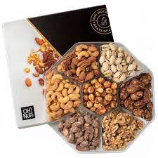 6 Section Assorted Nut Platter Nuts Gift Basket Oh Nuts Nuts Gift Assorted Nuts Nut Gift Basket