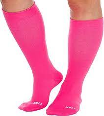 Golf Fashion Wide Calf Compression Socks Graduated 15 25 Mmhg Knee High Plus Size Support Stockin Calf Compression Socks Calf Compression Compression Socks