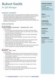 Professionally written and designed resume samples and resume examples. Qa Manager Resume Samples Qwikresume