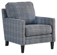Benchcraft Traemore Casual Checker Print Accent Chair River Blue It Is Nice Having You For Visiting Our Linen Accent Chairs Furniture Ashley Furniture