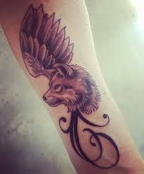 Wolf Tattoo Wings Ink Symbolising Strength Freedom Tattoo By Klaus Huber Transition Erina F Wolf Tattoo Bedeutung Tattoo Bedeutungen Tattoo Freiheit