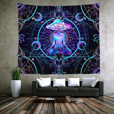 To convert length x width dimensions from inches to centimeters we should multiply each amount by the conversion factor. Living Room And Dorm 51x59 Inches Bedroom Trippy Tapestry Psychedelic Wall Hanging Mushroom Chakra Wall Blanket Decor For Home Home Kitchen Home Decor Emosens Fr