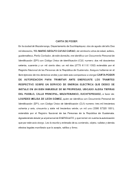 Carta poder para trámites vehiculares en méxico legalario. Modelo De Carta Poder Notarial Guatemala