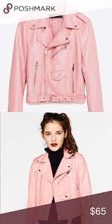 Zara Pink Leather Jacket Pink Leather Jacket Leather Jacket Leather Jacket Brands