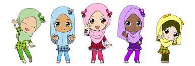Bukannya aku tak mau memperjuangkanmu di dalam do'aku. 14 Gambar Kartun Muslimah Cute