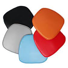 Both cushions have trim cording. Seat Pad Cushion For Eames Style Plastic Dining And Armchair Eames Style Dining Chair Dining Chair Cushions Dining Chair Pads