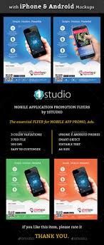 Mobile App Flyers With Iphone Android Mockup Mobile App Flyer Android Mockup Android App Design