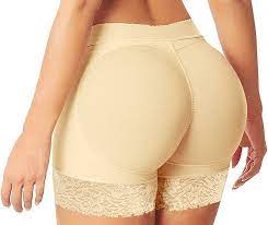 HelloTem Women Lace Padded Seamless Butt Hip Enhancer Shaper Panties  Underwear, Beige, (US Size 2-4) S at Amazon Women's Clothing store