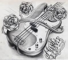 Guitar And Roses Guitar Tattoo Design Music Guitar Tattoo Music Tattoo Designs