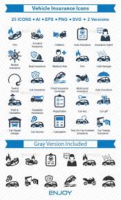 Vehicle Insurance Icons Car Insurance Insurance Registration Car