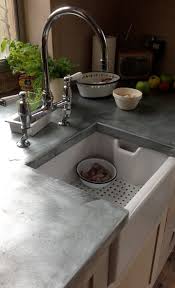 zinc kitchen worktop on bespoke units